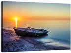 Rowboat Sunrise Seascape Wall Art