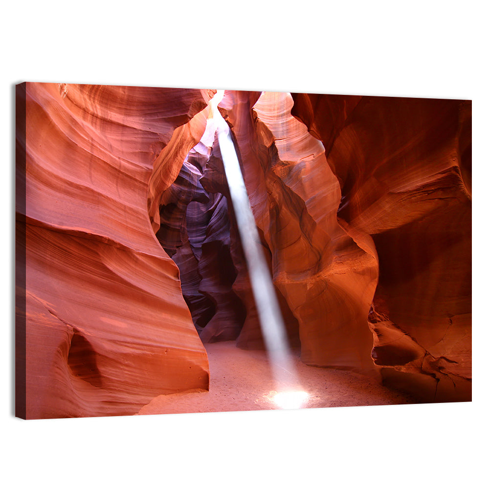 Antelope Canyon Light Beam Wall Art, canvas print, landscape