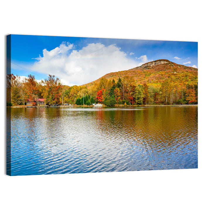 Yonah Mountain Lake View Wall Art as a canvas print