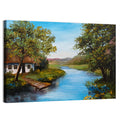 Thatched Cottage by the River Wall Art