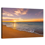 Sunrise Over Ocean Beach Wall Art