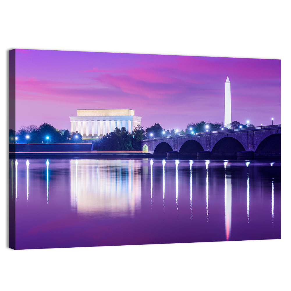 Purple Twilight Washington D.c. Skyline Wall Art