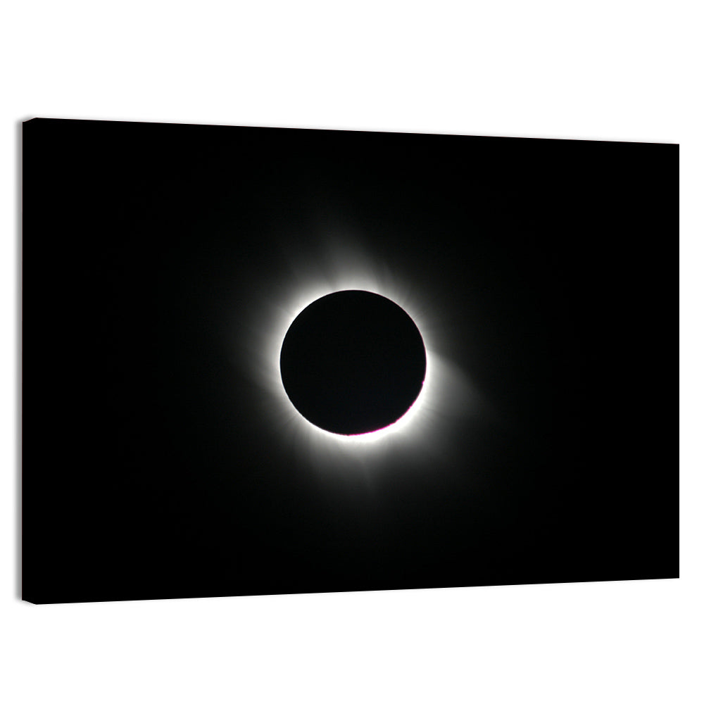 Centered Solar Eclipse Wall Art, canvas print, landscape