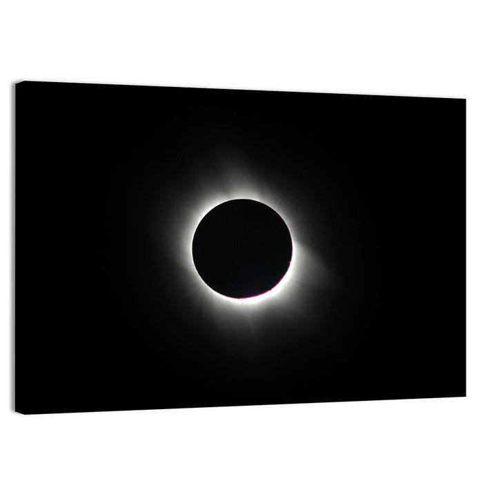 Centered Solar Eclipse Wall Art as a canvas print