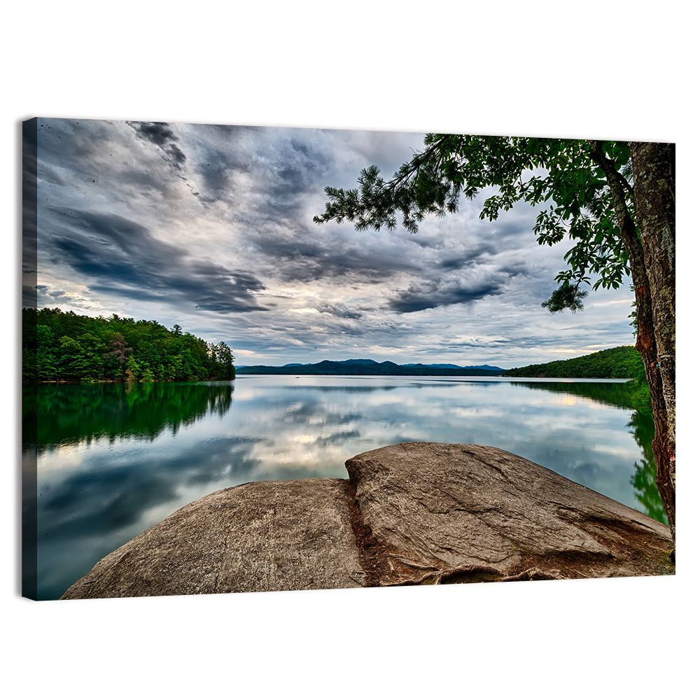 Lake Jocassee Reflections Wall Art, canvas print, landscape