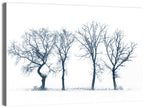 Four Bare Trees in Winter Wall Art