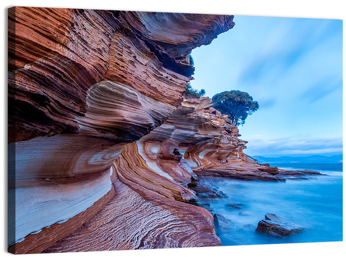 Painted Cliffs, Maria Island Wall Art as a canvas print