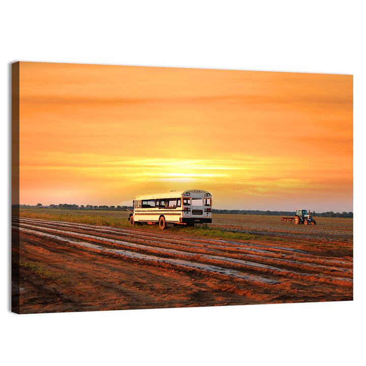 Indiana Farm Field at Golden Hour Wall Art