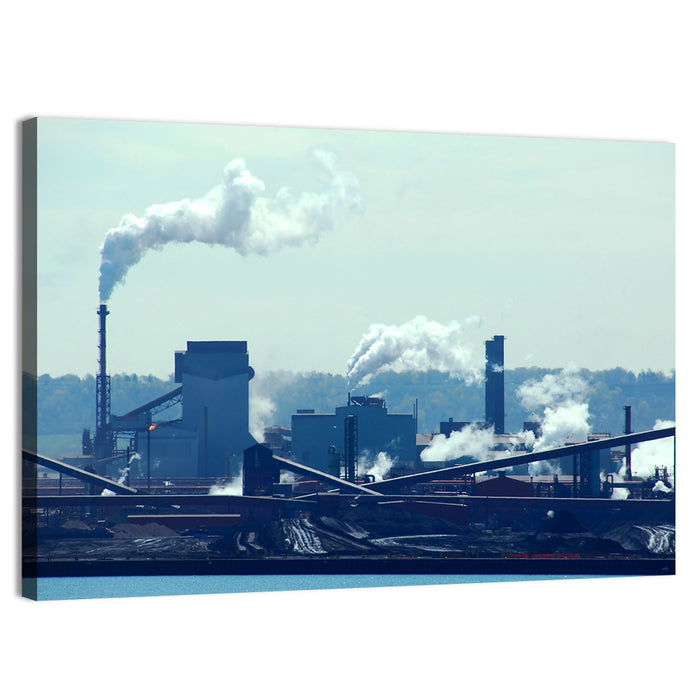 Industrial Pollution Concept Wall Art as a canvas print