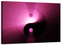 Magenta Yin Yang Symbol Wall Art