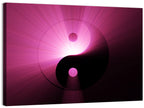 Magenta Yin Yang Symbol Wall Art