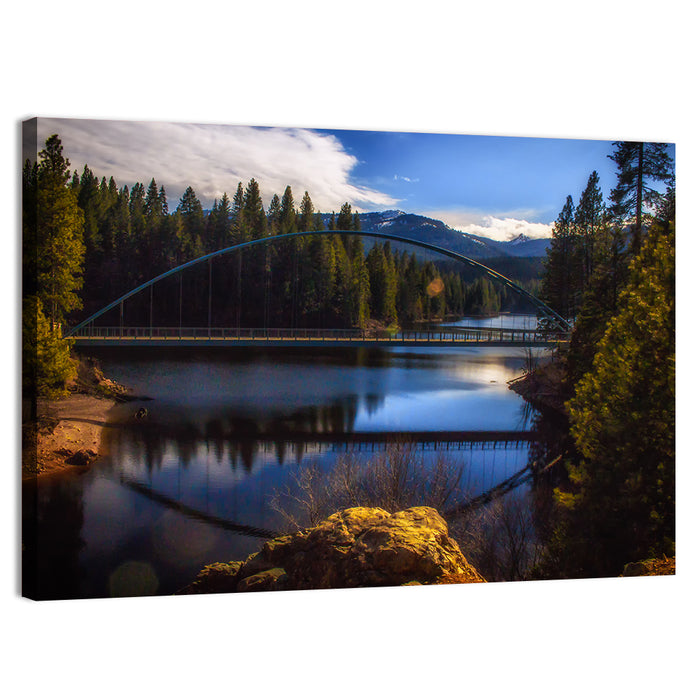 Wagon Creek Bridge Wall Art as a canvas print
