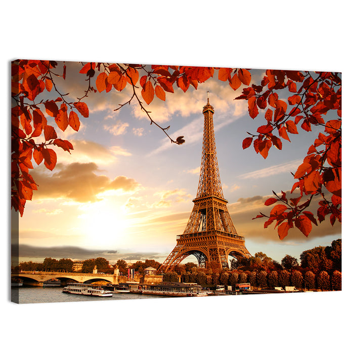 Eiffel Tower at Golden Hour Wall Art as a canvas print