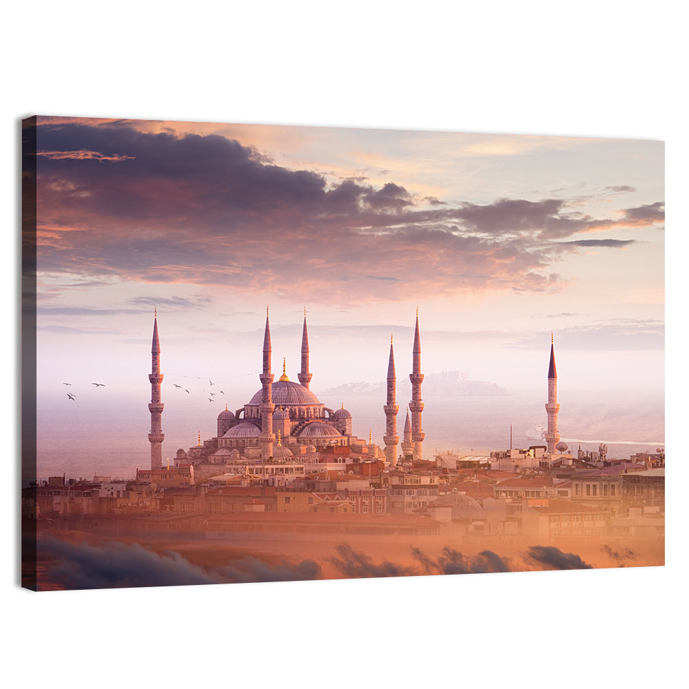 Blue Mosque Sunset, Istanbul Wall Art