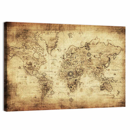 Ancient World Map Wall Art