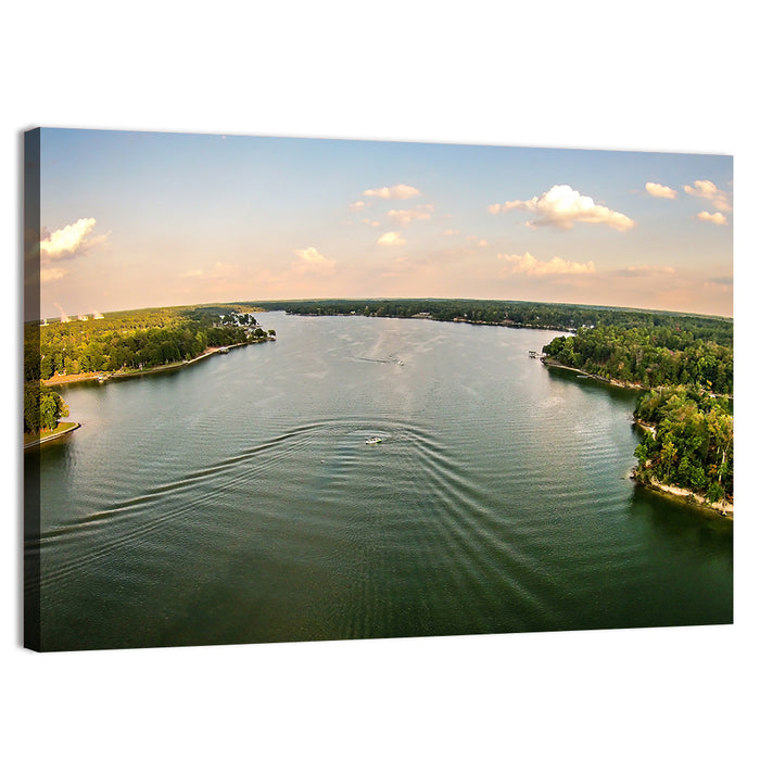 Lake Wylie Golden Hour Wall Art as a canvas print