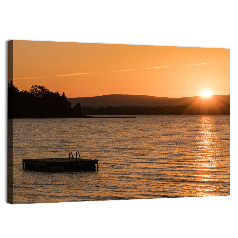 Lake Champlain Sunset Wall Art, canvas print, landscape
