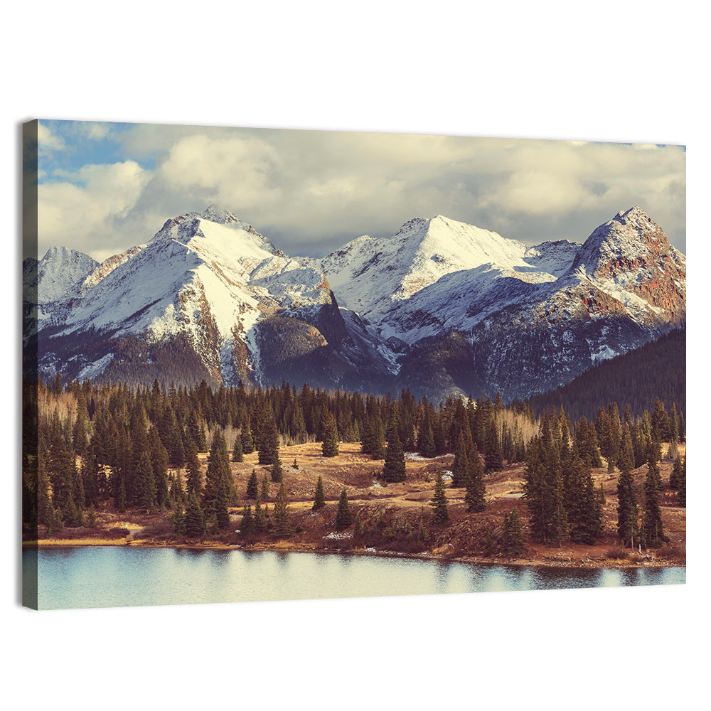 Snow-capped Colorado Rockies Wall Art, canvas print, landscape