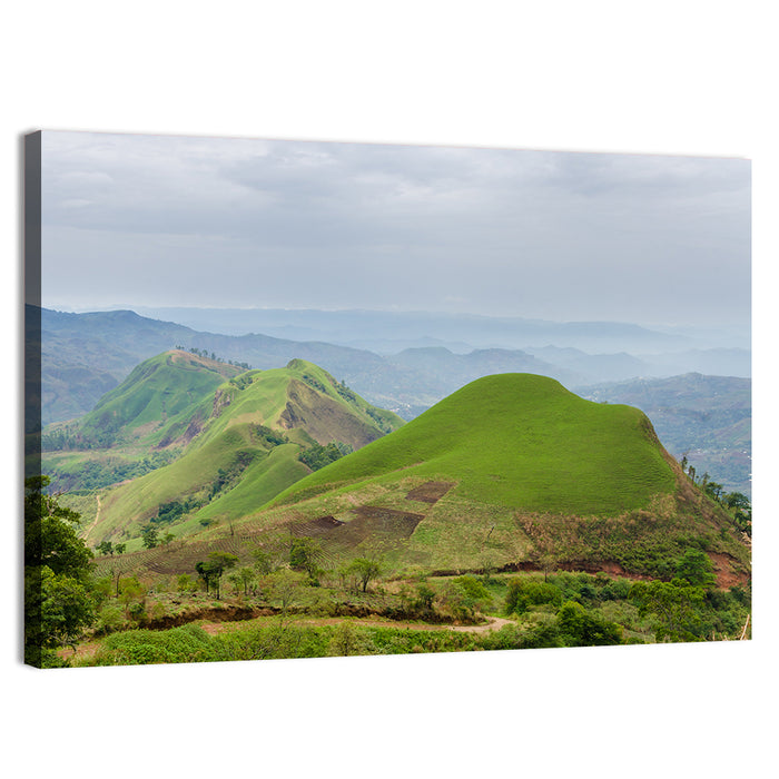 Rolling Summer Hills Wall Art as a canvas print