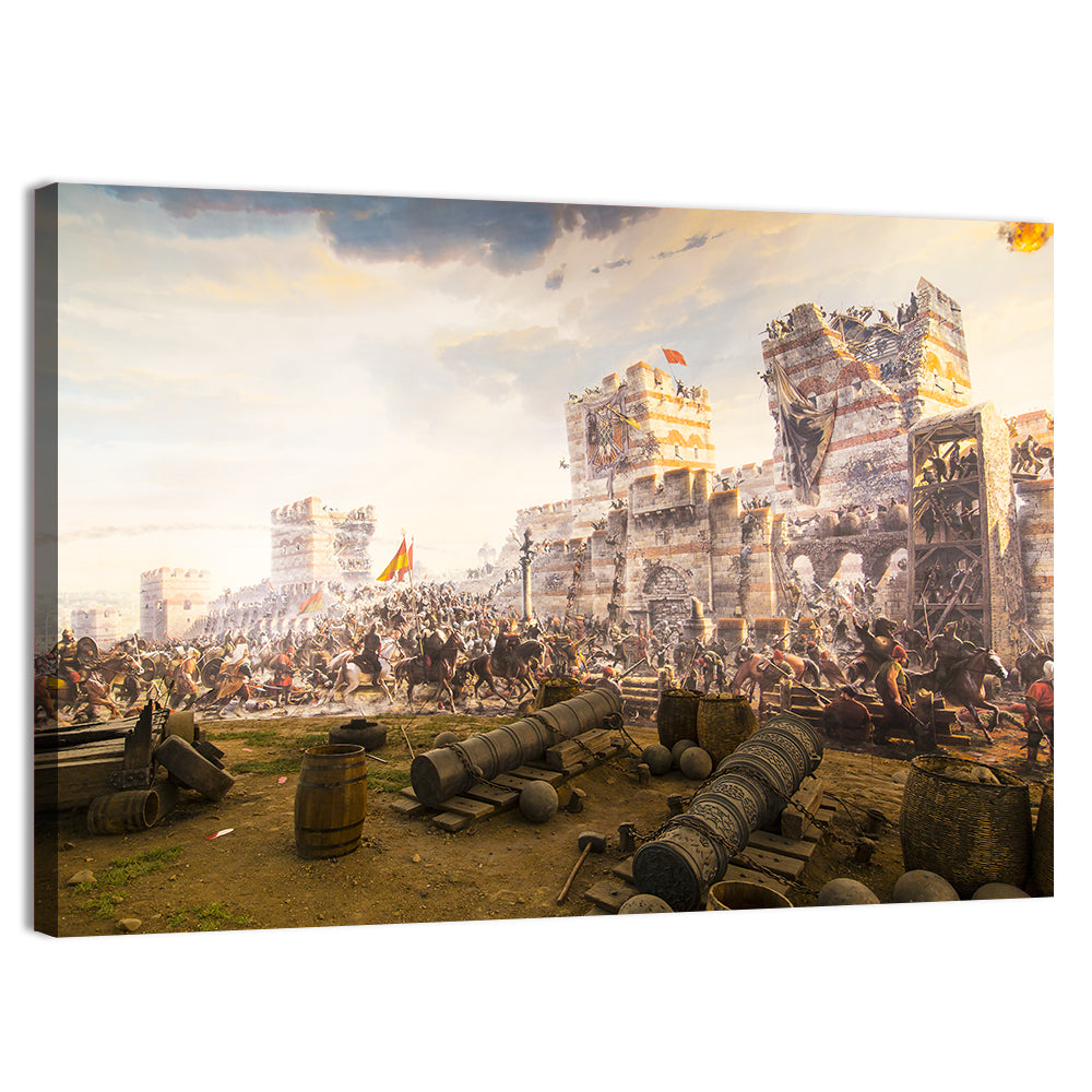 Fall of Constantinople 1453 Wall Art, canvas print, landscape