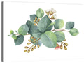 Eucalyptus Leaves with Pink Blossom Wall Art