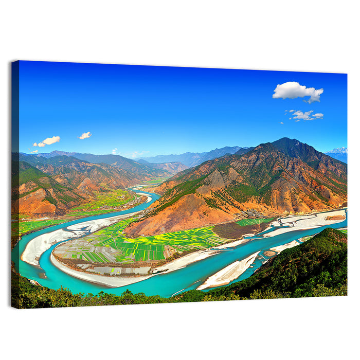 First Bend of the Yangtze, Lijiang Wall Art as a canvas print