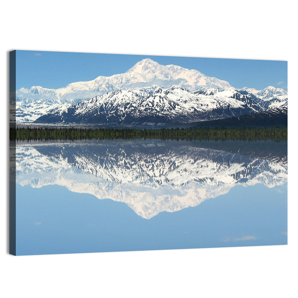 Denali Peak Reflection Wall Art, canvas print, landscape