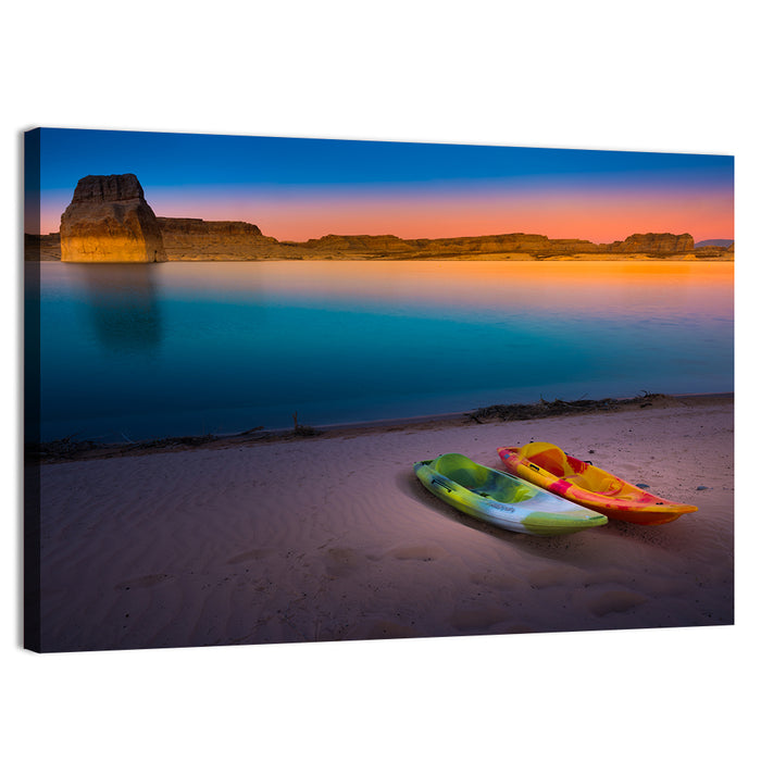 Lake Powell Sunset Wall Art as a canvas print