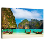 Maya Bay Long-tail Boats Wall Art