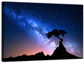 Milky Way Over Mountain Ridge Wall Art