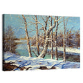 Bare Trees Along a Frozen River Wall Art