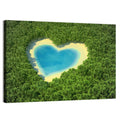 Heart-shaped Pond Aerial View Wall Art