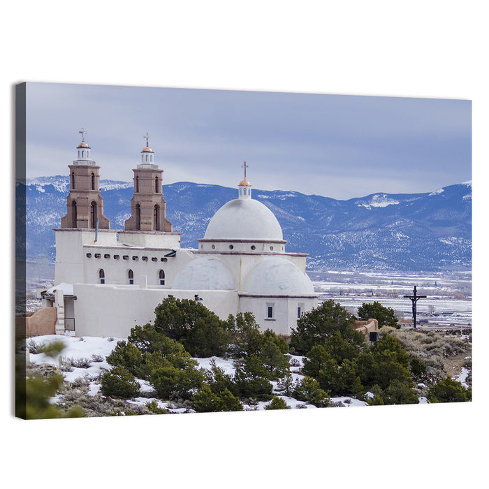 Sanctuario De Chimayo, El Rancho Wall Art as a canvas print