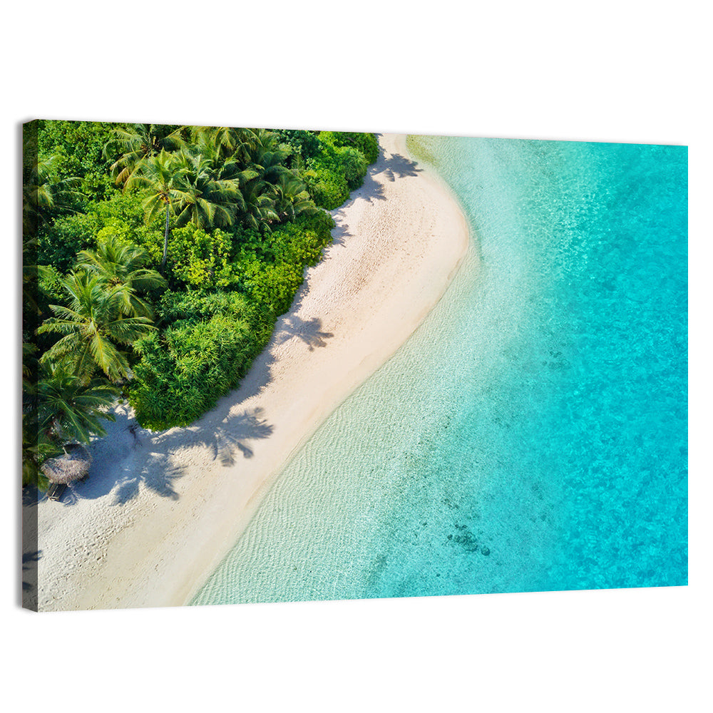 Secluded Tropical Beach Wall Art, canvas print, landscape