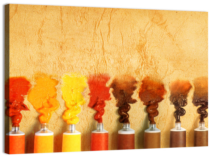 Impasto Paint Tubes Wall Art as a canvas print