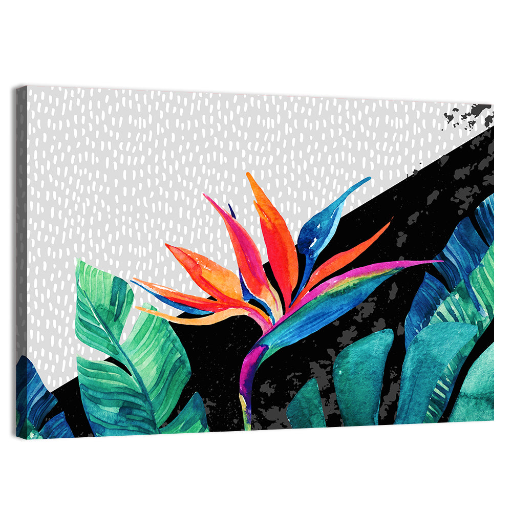 Exotic Flower Illustration Wall Art, canvas print, landscape