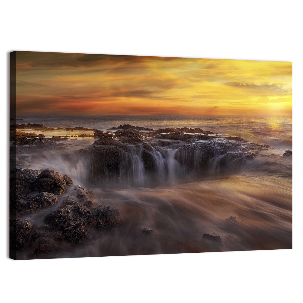 Thors Well at Cooks Chasm Sunset Wall Art
