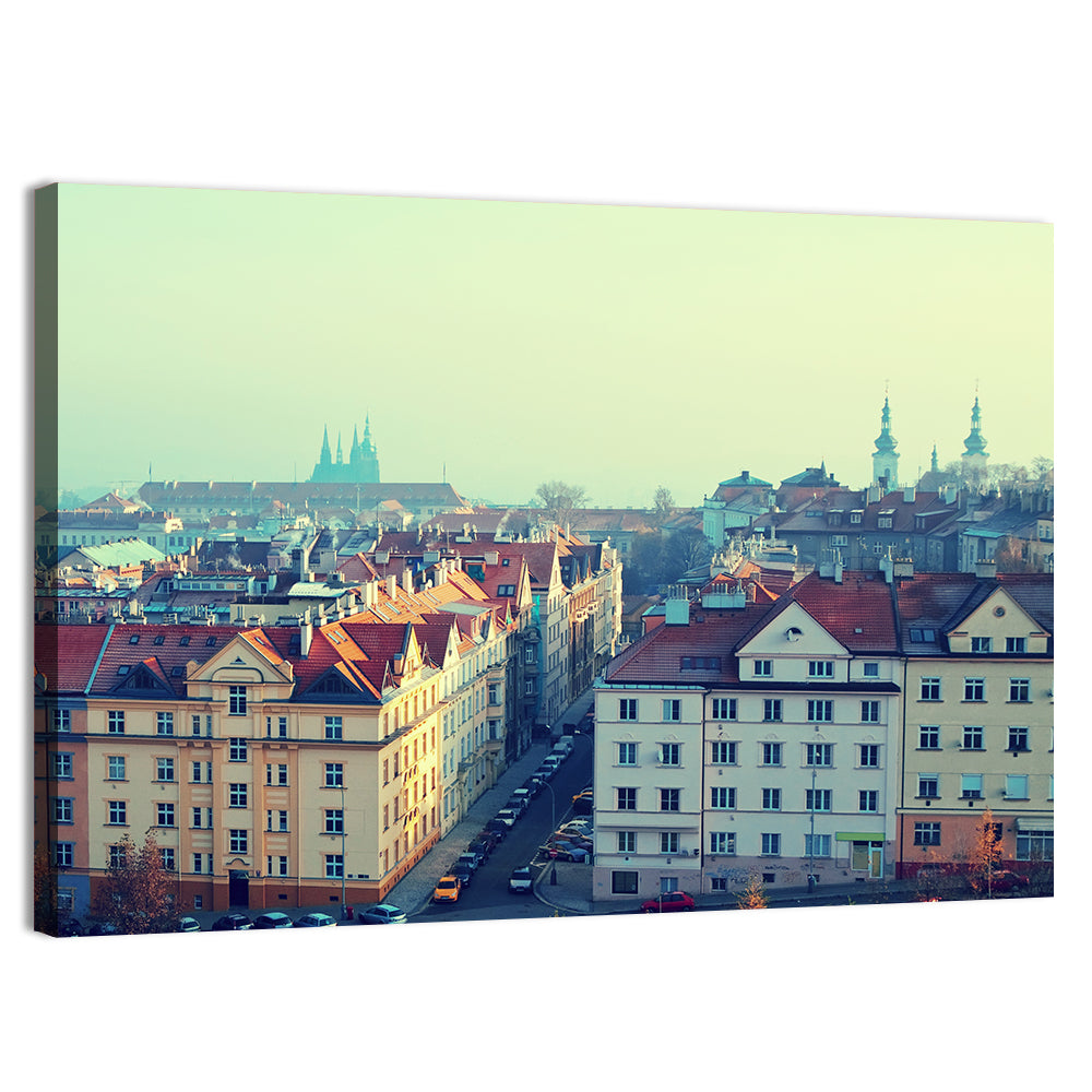 Prague Rooftops with St. Vitus Cathedral Wall Art