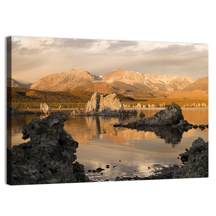 Mono Lake Tufa at Golden Hour Wall Art as a canvas print