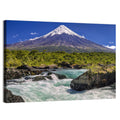 Osorno Volcano Over Petrohue Rapids Wall Art