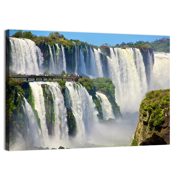 Iguazu Falls Observation Walkway Wall Art as a canvas print