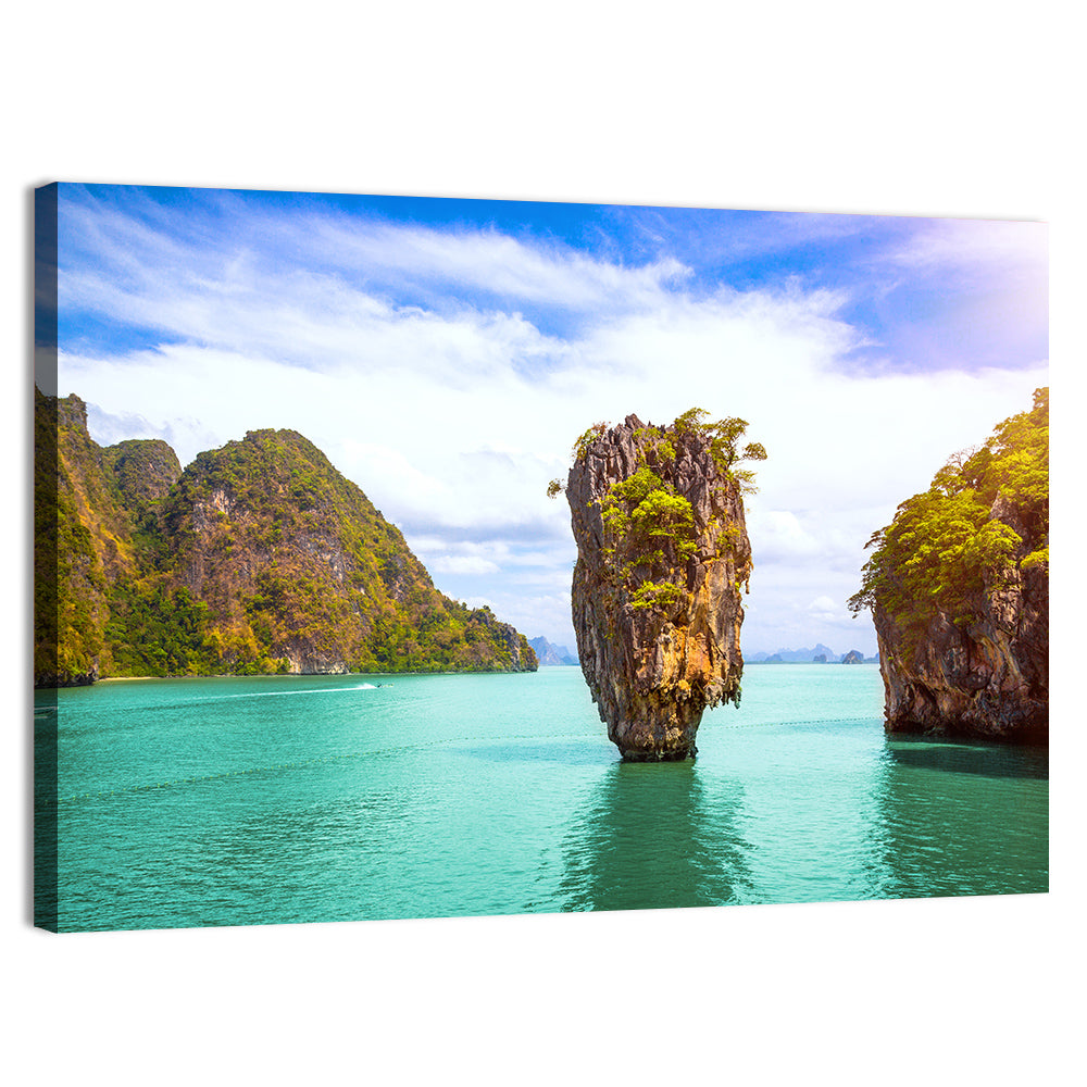Khao Phing Kan, Phang Nga Bay Wall Art, canvas print, landscape