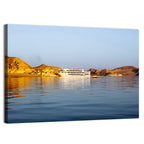 Lake Nasser Cruise Ship at Golden Hour Wall Art