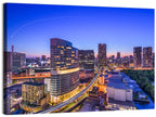Tokyo Monorail Light Trails at Twilight Wall Art