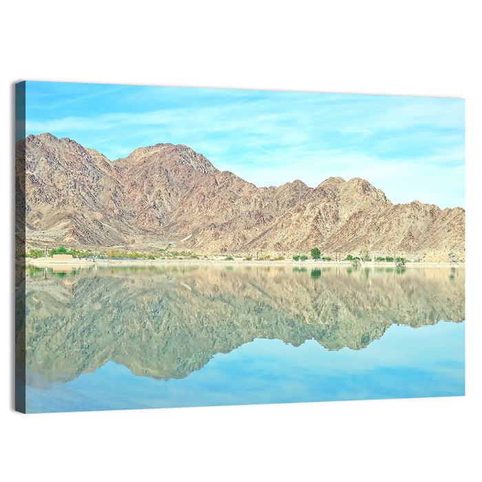 Lake Cahuilla Reflection Wall Art as a canvas print