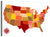 United States Of America Map Wall Art