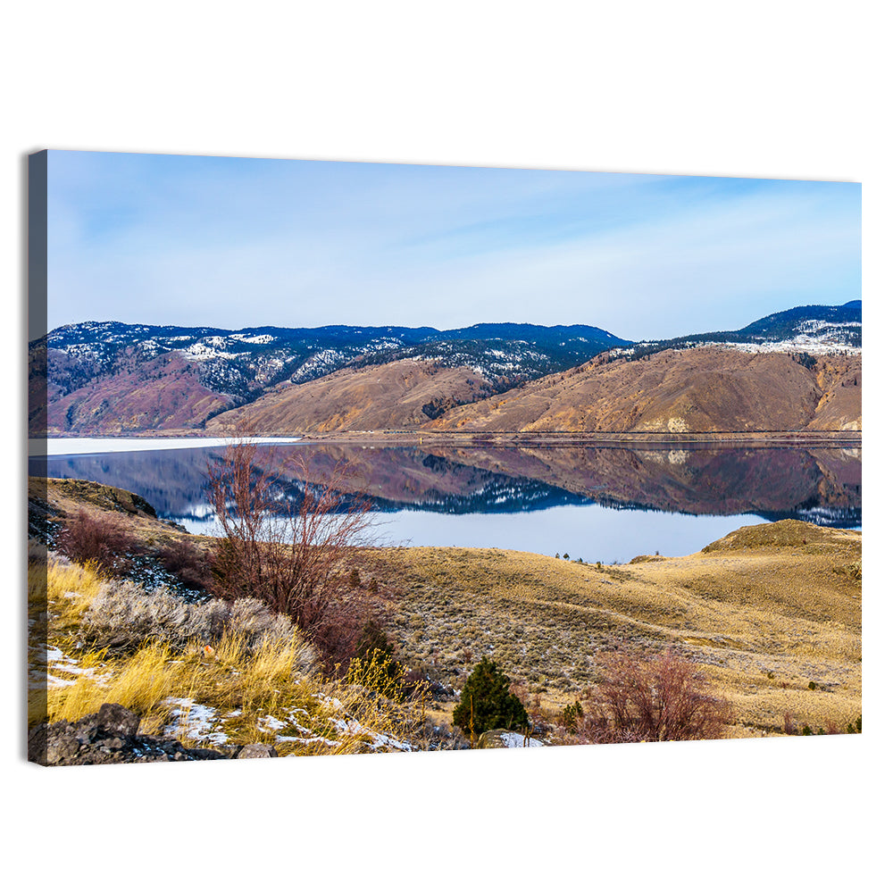 Kamloops Lake Mountain Reflection Wall Art