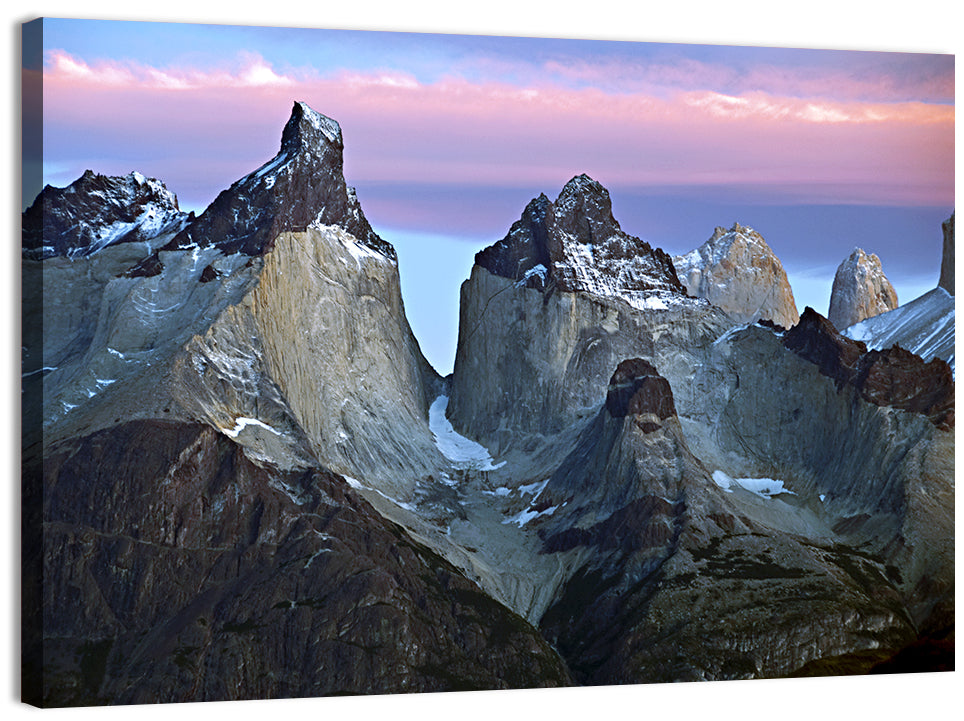 Los Cuernos Peak Valley, Torres Del Paine Wall Art, canvas print, landscape