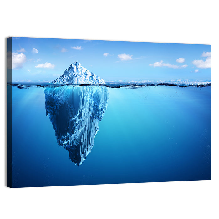 Split-level Iceberg Wall Art as a canvas print