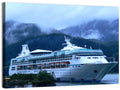 Misty Docked Cruise Ship Wall Art